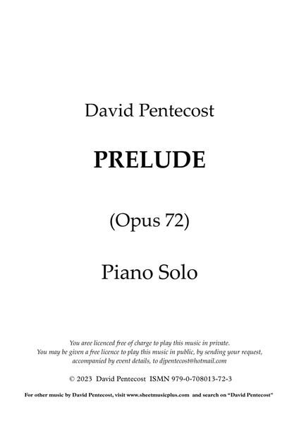 Prelude, Opus 72