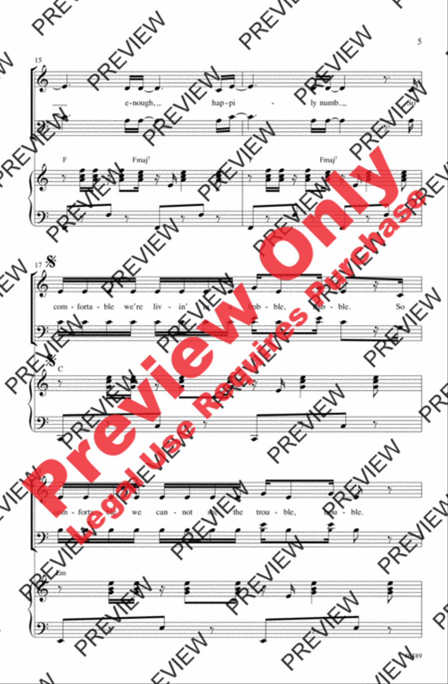 Chained to the Rhythm 3-Part scores gallery preview page 5