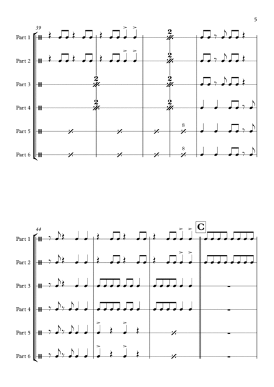 Clap Clap Large Ensemble scores gallery preview page 5