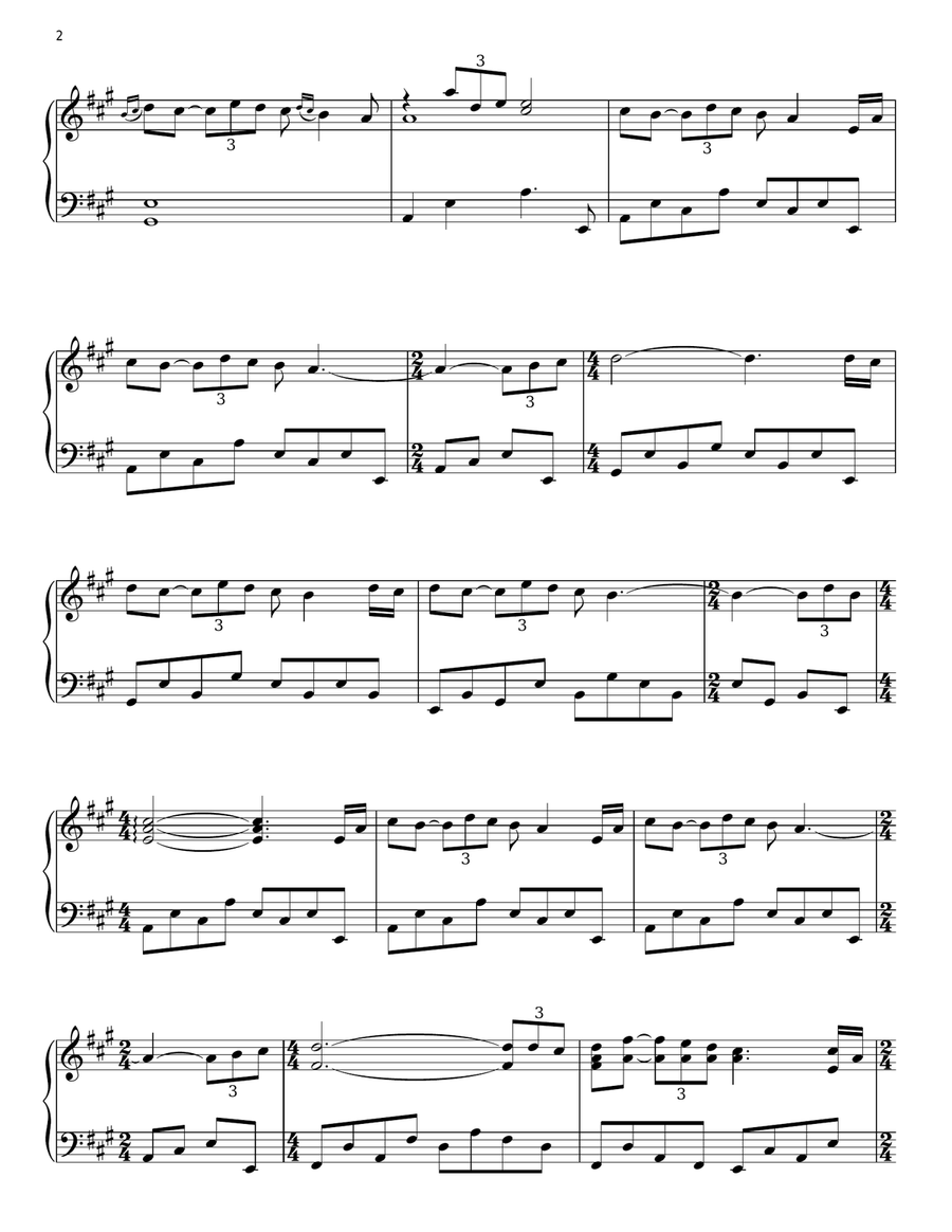 Volver, Volver Piano Solo scores gallery preview page 2