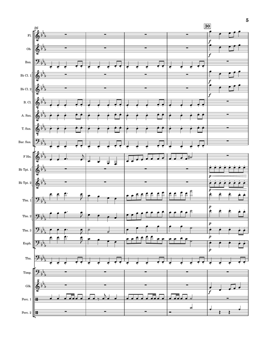 Dreamland (all parts and score) - Score Only Concert Band scores gallery preview page 5
