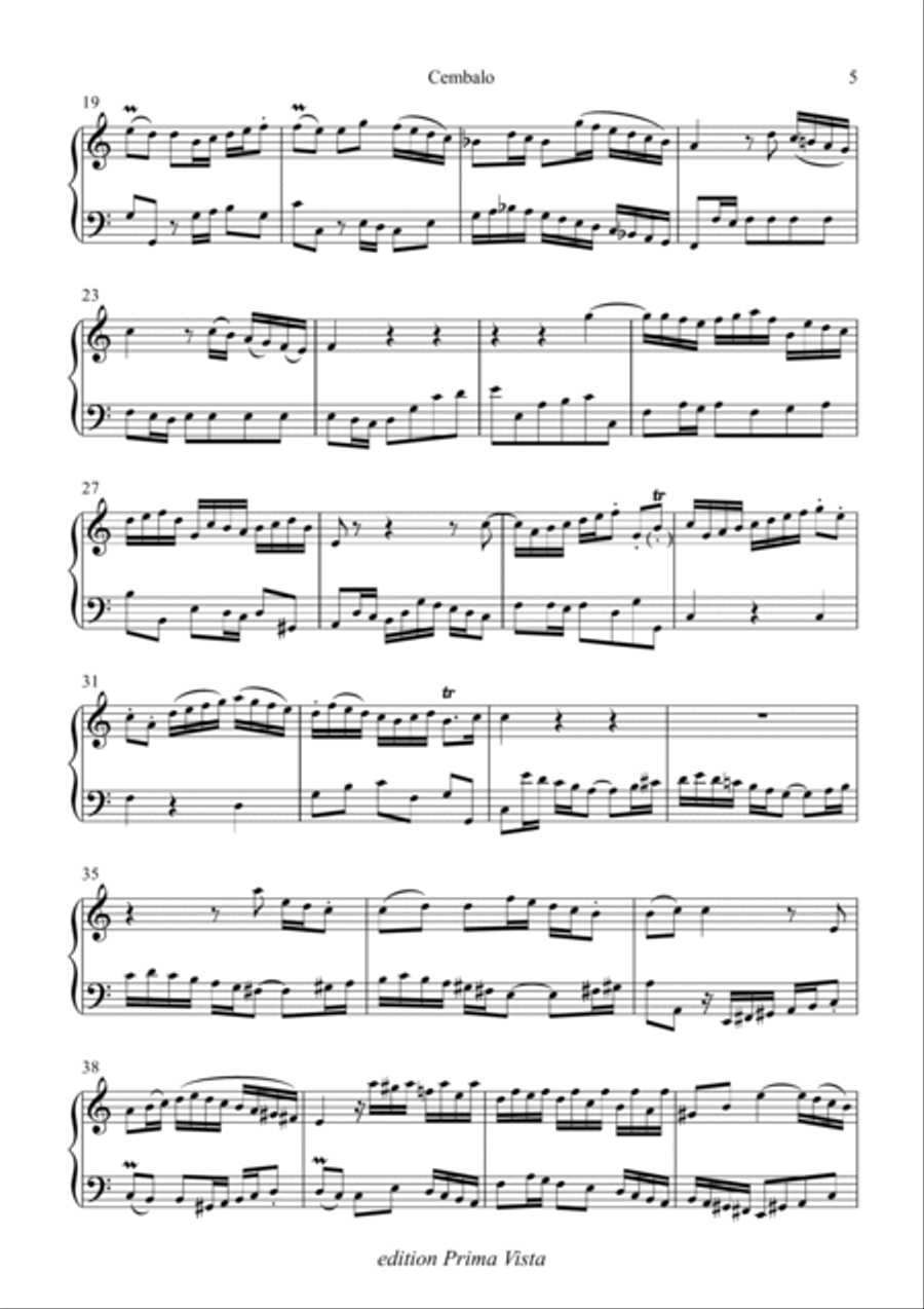 J. S. Bach, Three Sonatas for Alto Recorder & Harpsichord BWV 1027-1029 (harpsichord part) Chamber Music scores gallery preview page 5