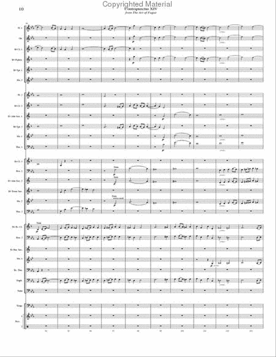 Contrapunctus 14 - STUDY SCORE ONLY Concert Band scores gallery preview page 13