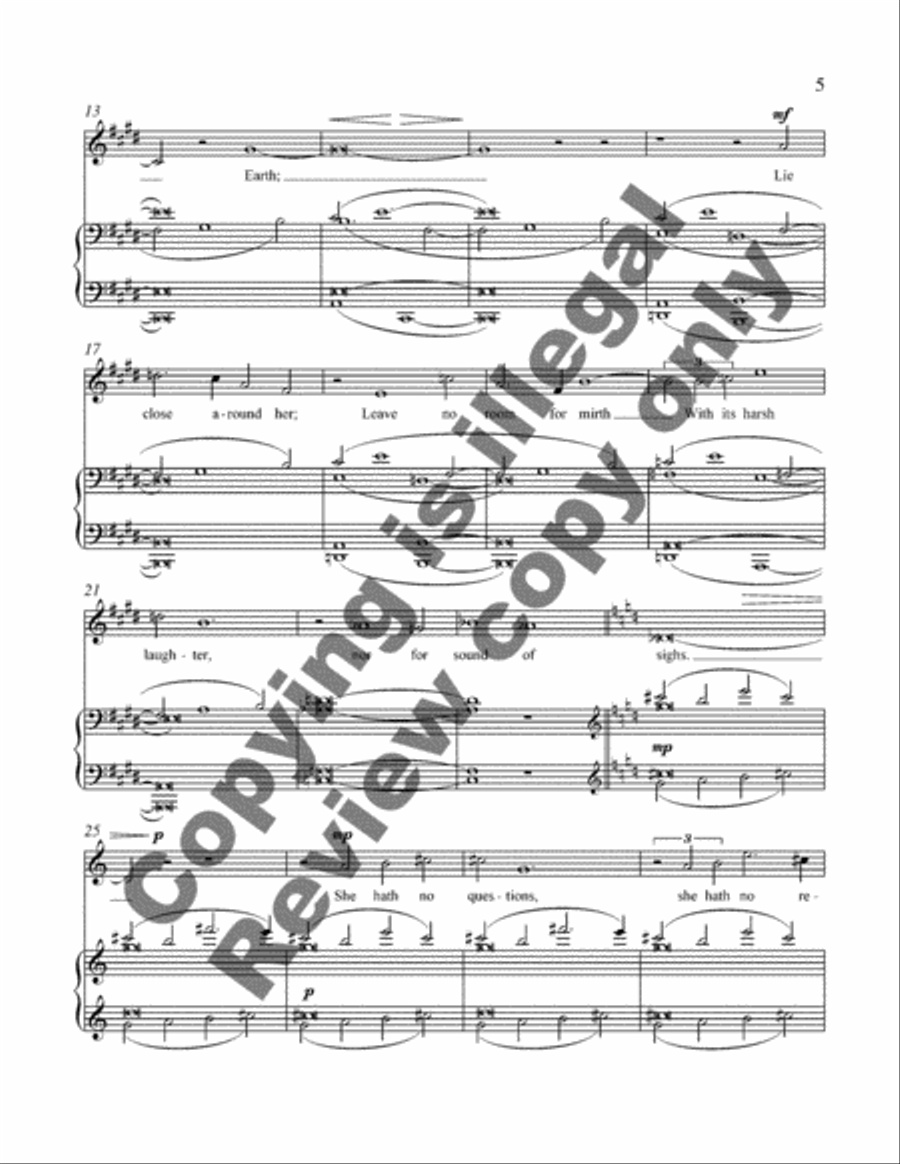 Three Poems of Christina Rossetti Mezzo-Soprano Voice scores gallery preview page 10