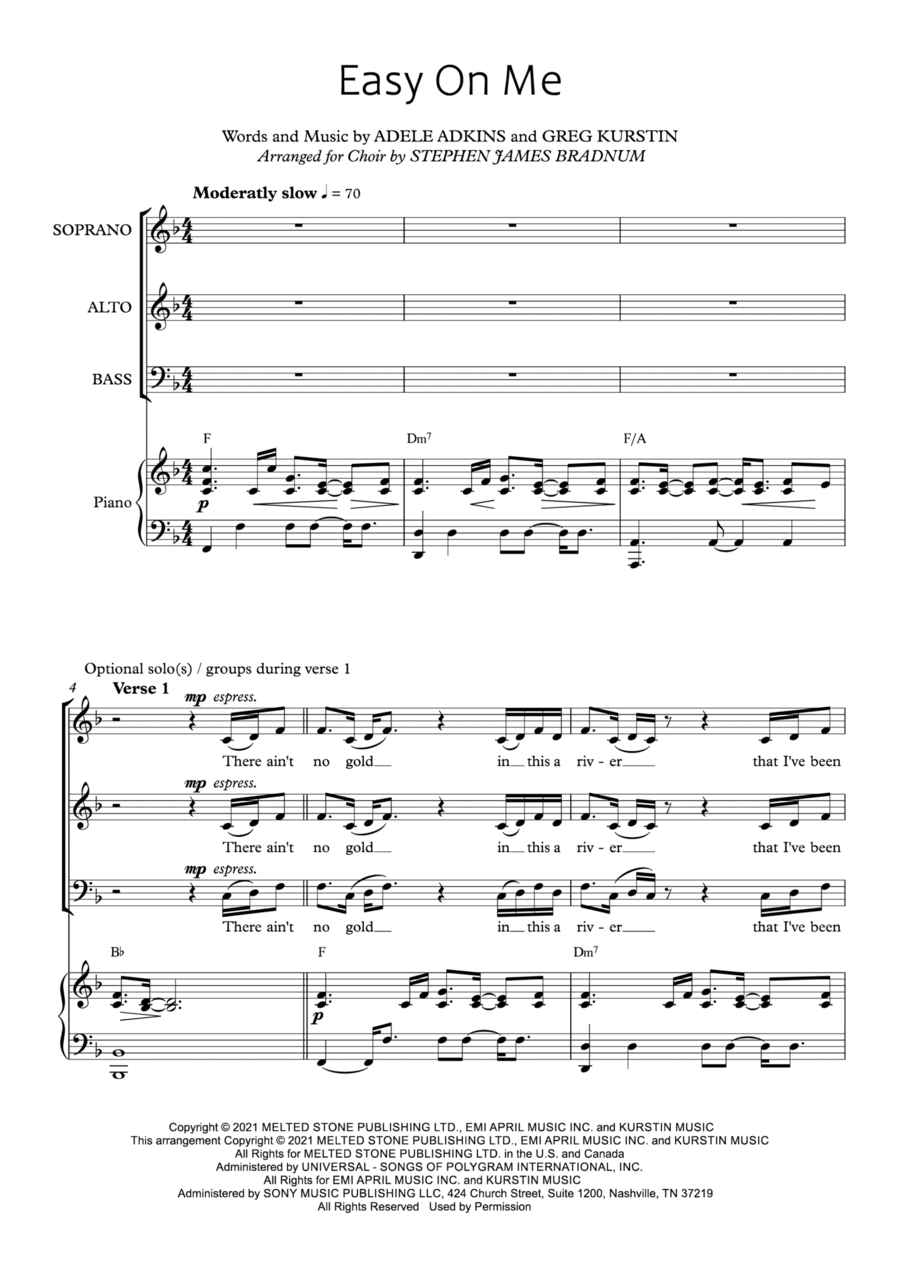 Easy On Me 3-Part scores gallery preview page 1