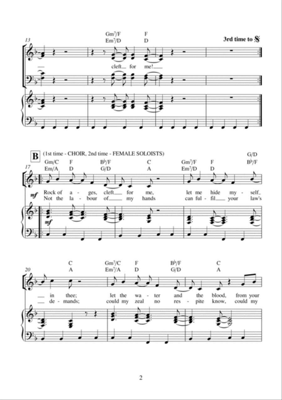 Rock of ages/My hope is built 4-Part scores gallery preview page 3