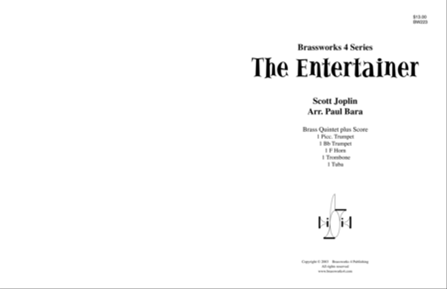 The Entertainer Brass Quintet scores gallery preview page 1