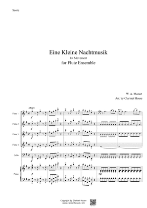 Book cover for Eine Kleine Nachtmusik KV.525 (1st Movement) for Flute Ensemble