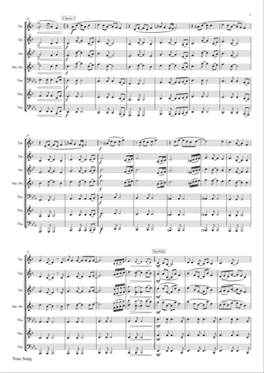 Your Song Euphonium scores gallery preview page 3