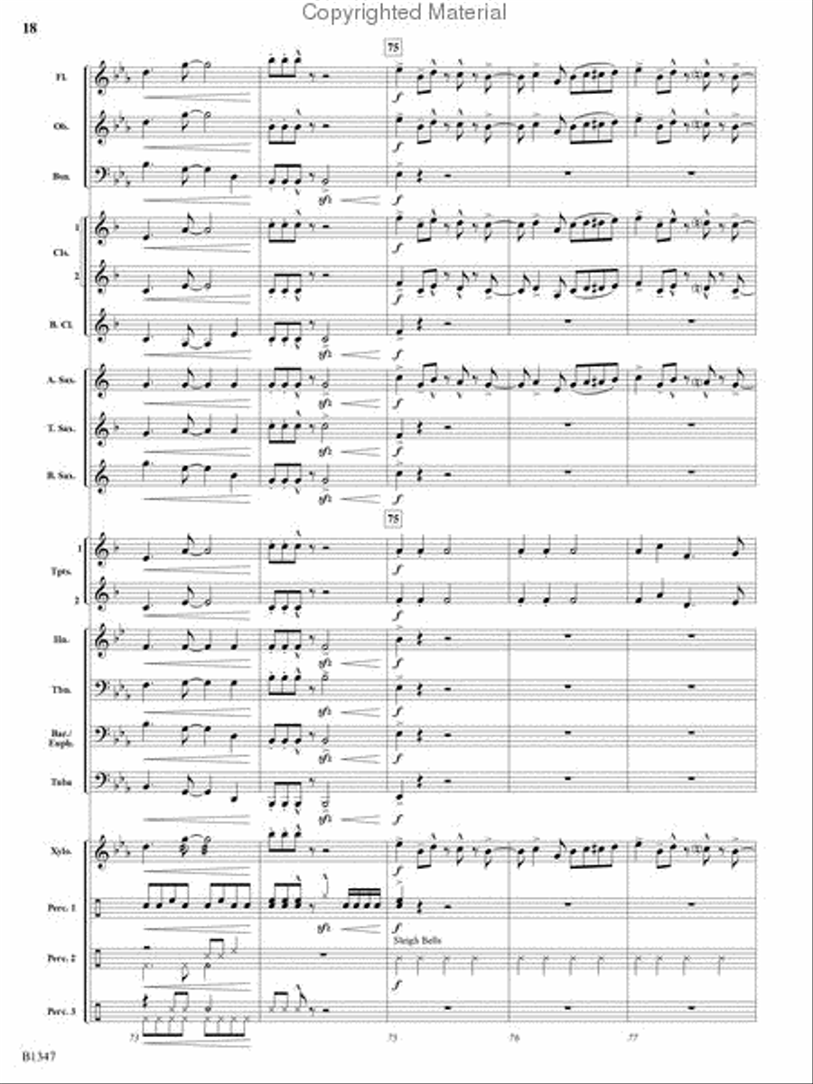 Santa's Fiesta! Concert Band scores gallery preview page 17