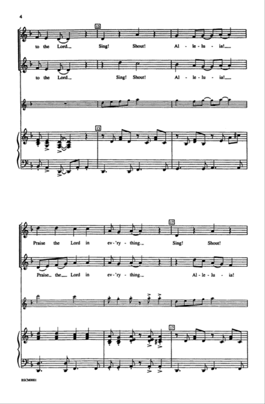 Sing! Shout! Alleluia! 2-Part scores gallery preview page 4