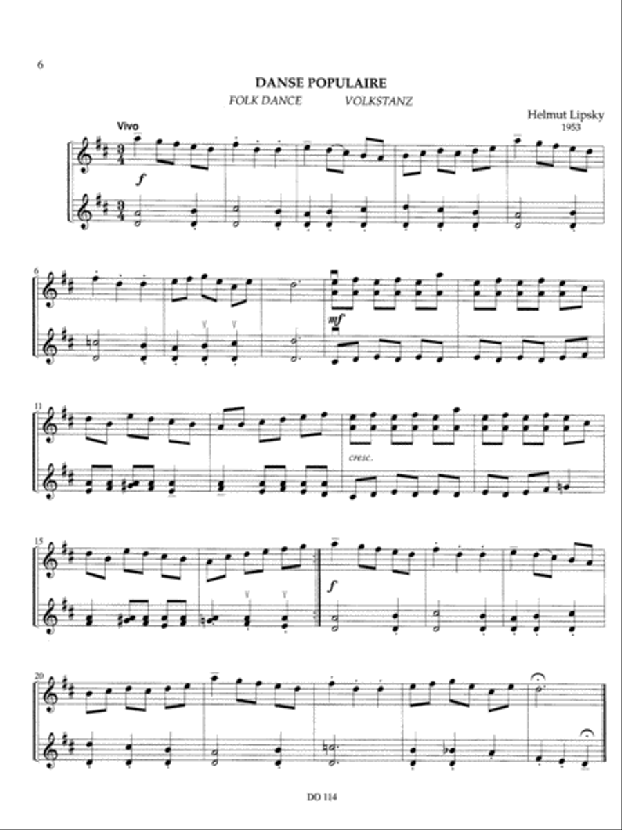 Voyage à deux Violin scores gallery preview page 6