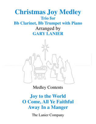 Book cover for CHRISTMAS JOY MEDLEY (Trio - Bb Clarinet & Bb Trumpet with Piano)