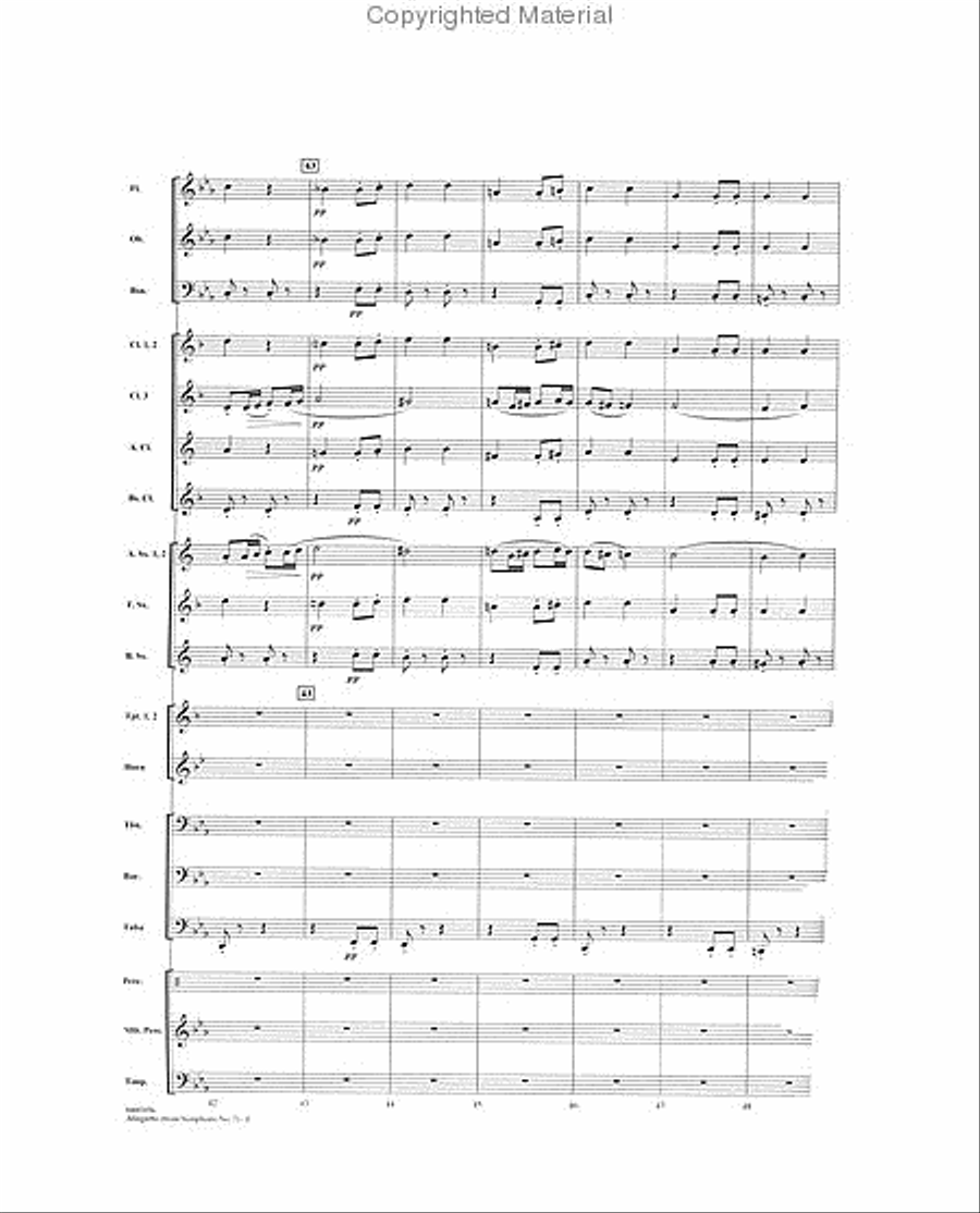 Allegretto (from Symphony No. 7) Concert Band scores gallery preview page 3