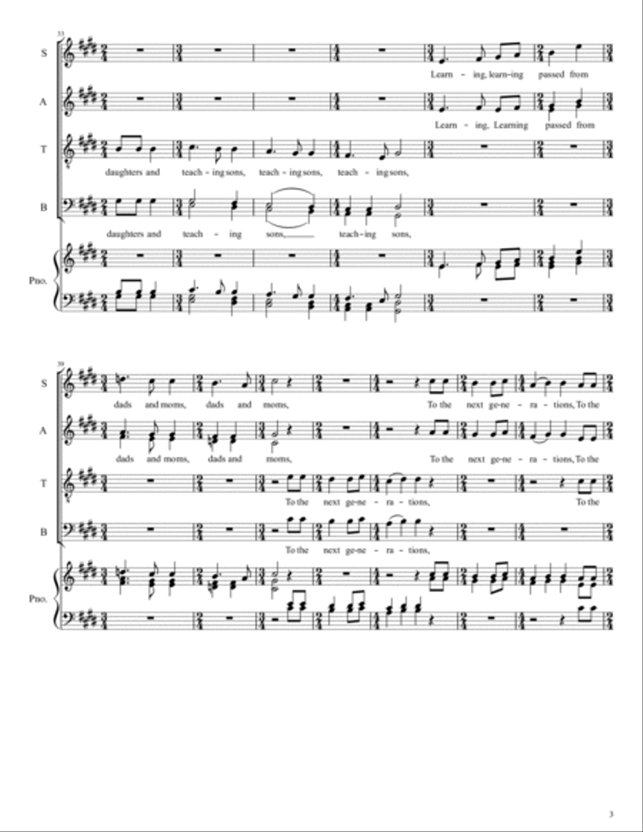 A Hymn to Biodiversity Divisi scores gallery preview page 3