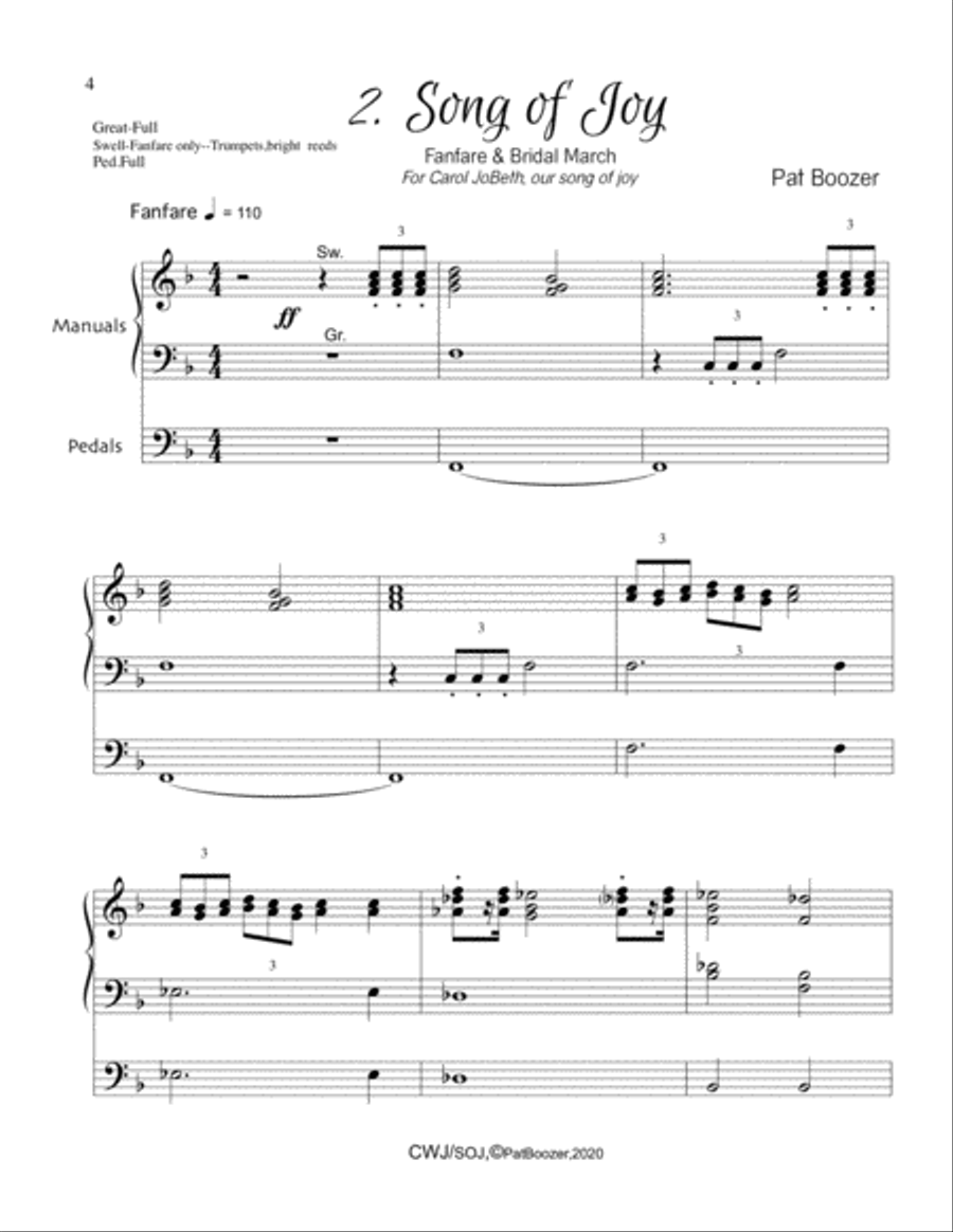 Come With Joy- An Organ Suite for Weddings Organ Solo scores gallery preview page 6