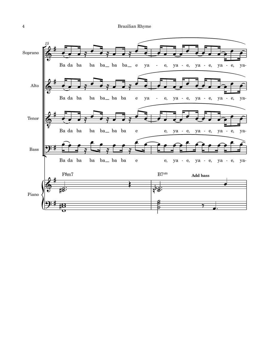 Brazilian Rhyme 4-Part scores gallery preview page 6