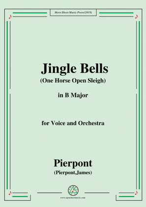 Book cover for Pierpont-Jingle Bells(The One Horse Open Sleigh),in B Major,for Voice&Orchestra