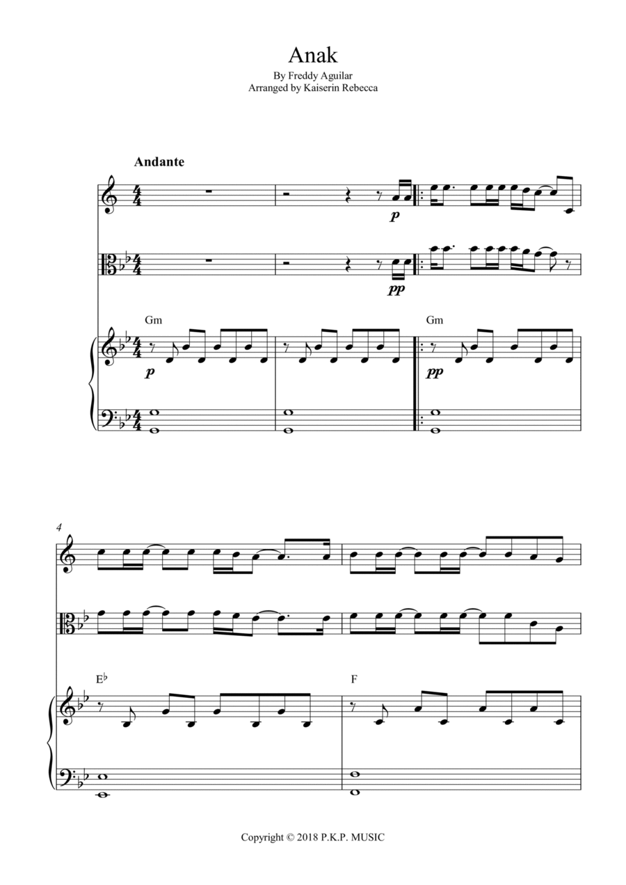 Anak B-Flat Clarinet scores gallery preview page 1