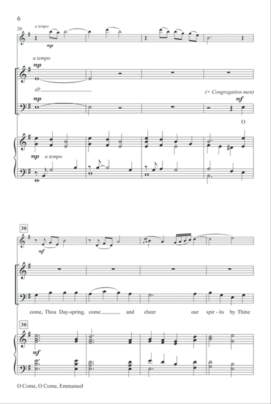 O Come, O Come, Emmanuel (Digital) SSATB scores gallery preview page 6
