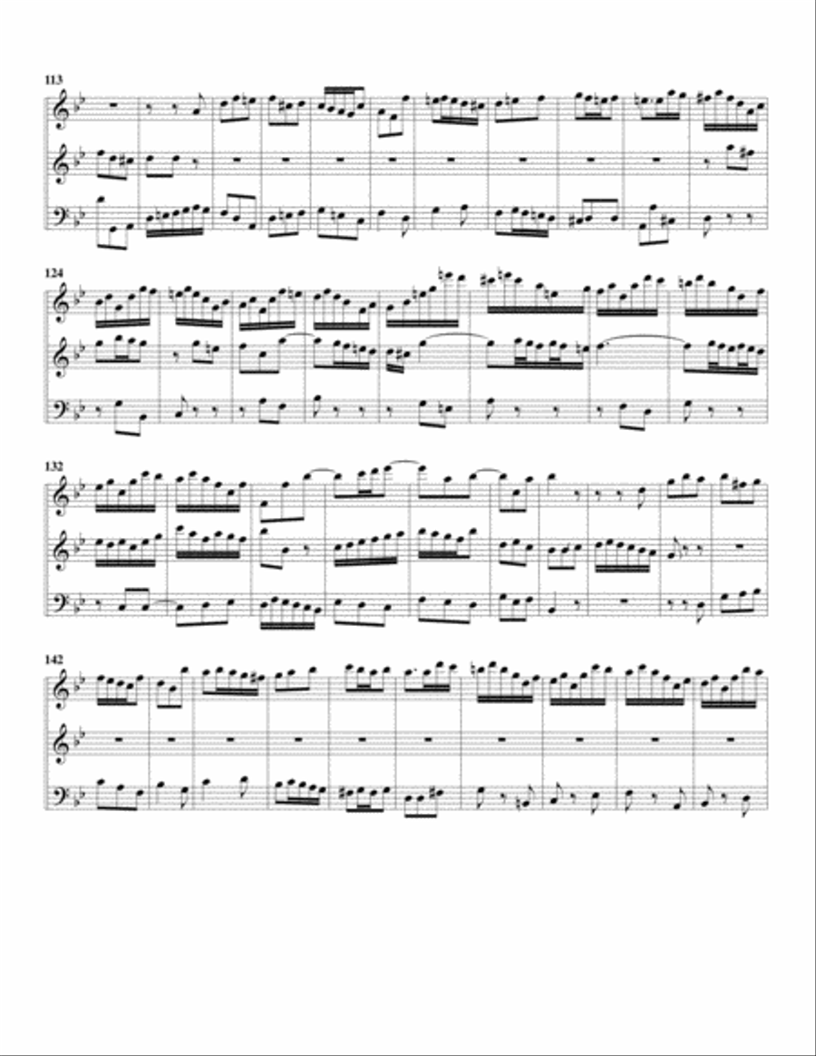 Aria: Bereite dich, Zion from: Weihnachts-Oratorium, BWV 248 (arrangement for 3 recorders) Recorder scores gallery preview page 4