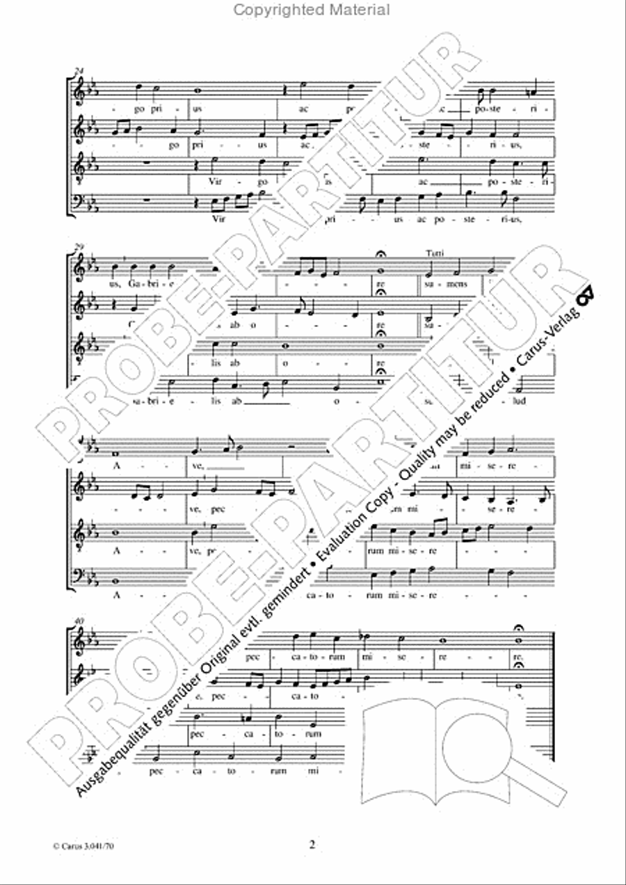 Alma redemptoris mater 4-Part scores gallery preview page 3