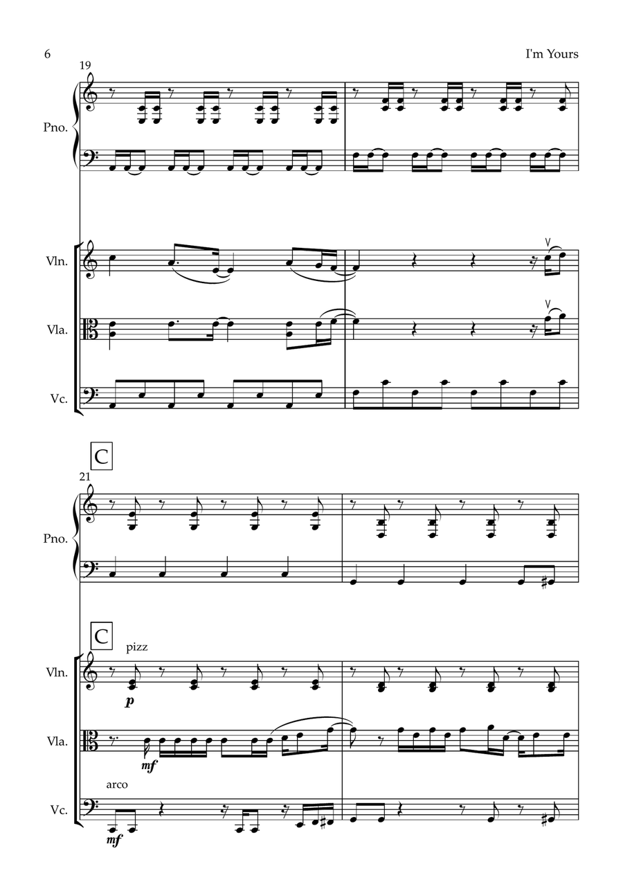 I'm Yours Piano Quartet scores gallery preview page 6