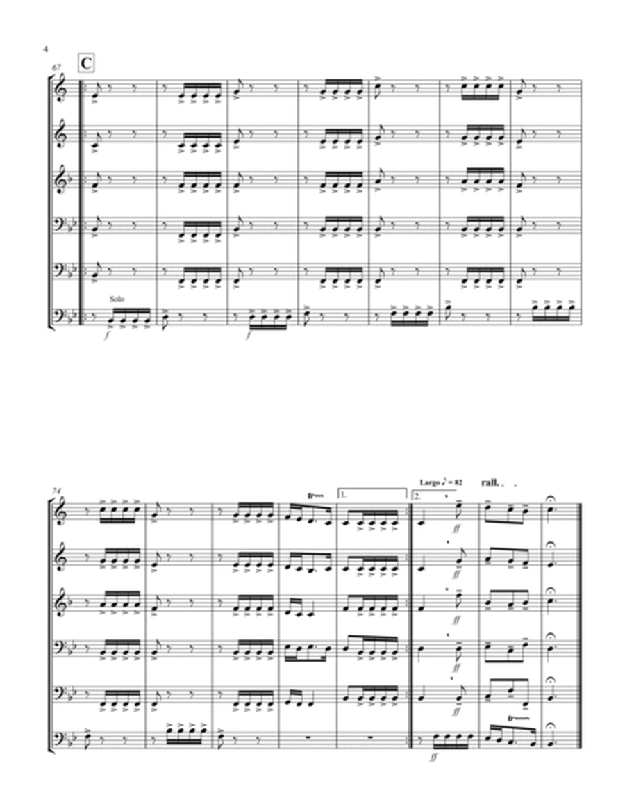 Allegro (from "Sonata for Trumpet") (Bb) (Brass Sextet - 2 Trp, 1 Hrn, 2 Trb, 1 Tuba) (Tuba lead) image number null