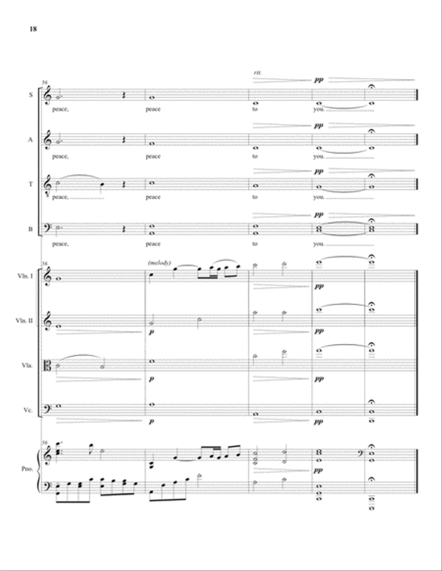 Deep Peace - Full Score and Parts Cello scores gallery preview page 19