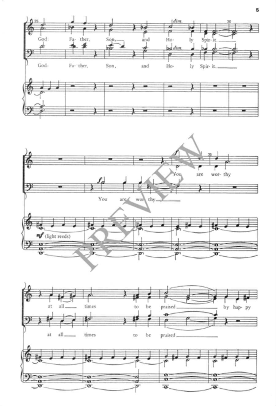 O Gracious Light 4-Part scores gallery preview page 6