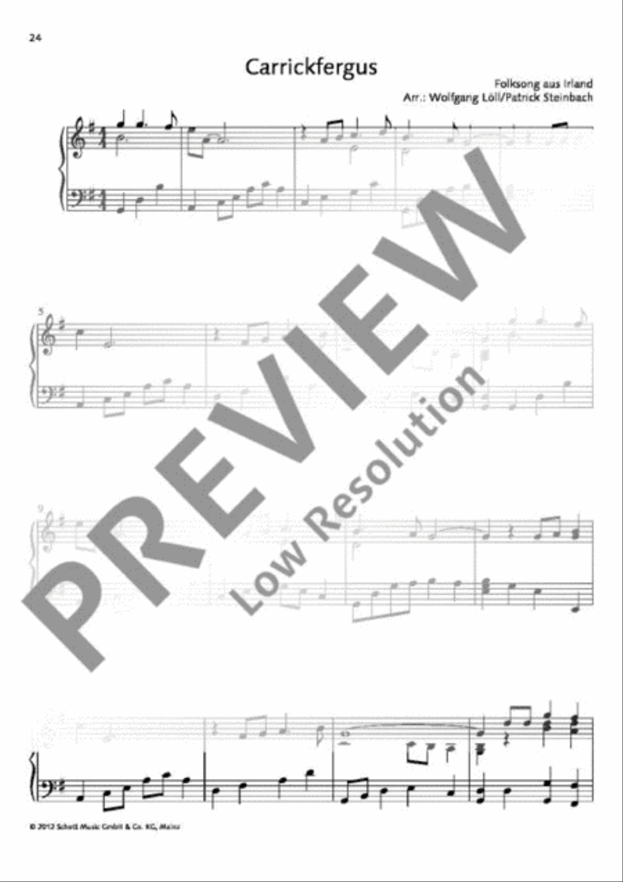 Carrickfergus Piano Solo scores gallery preview page 2