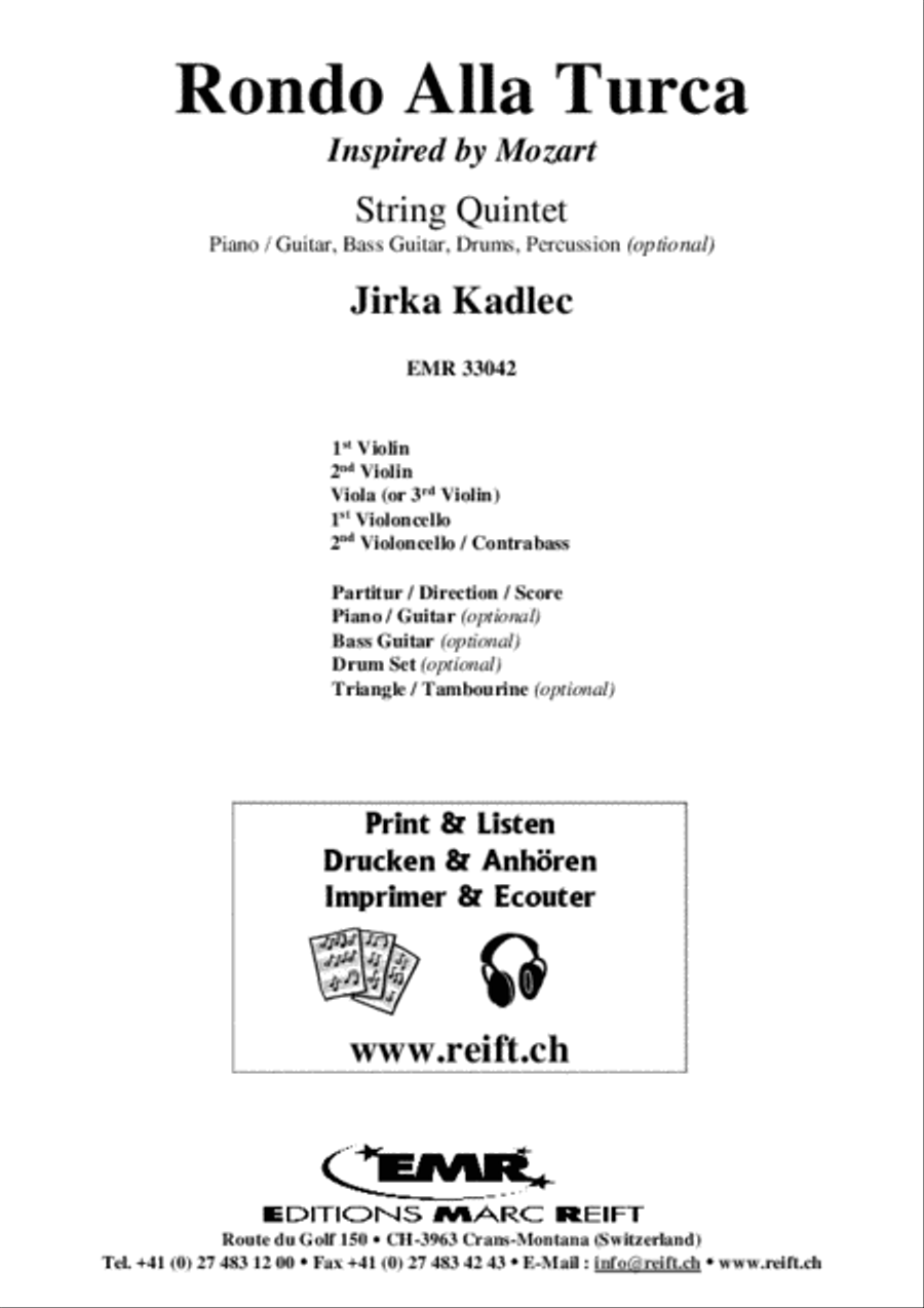 Rondo Alla Turca String Quintet scores gallery preview page 2