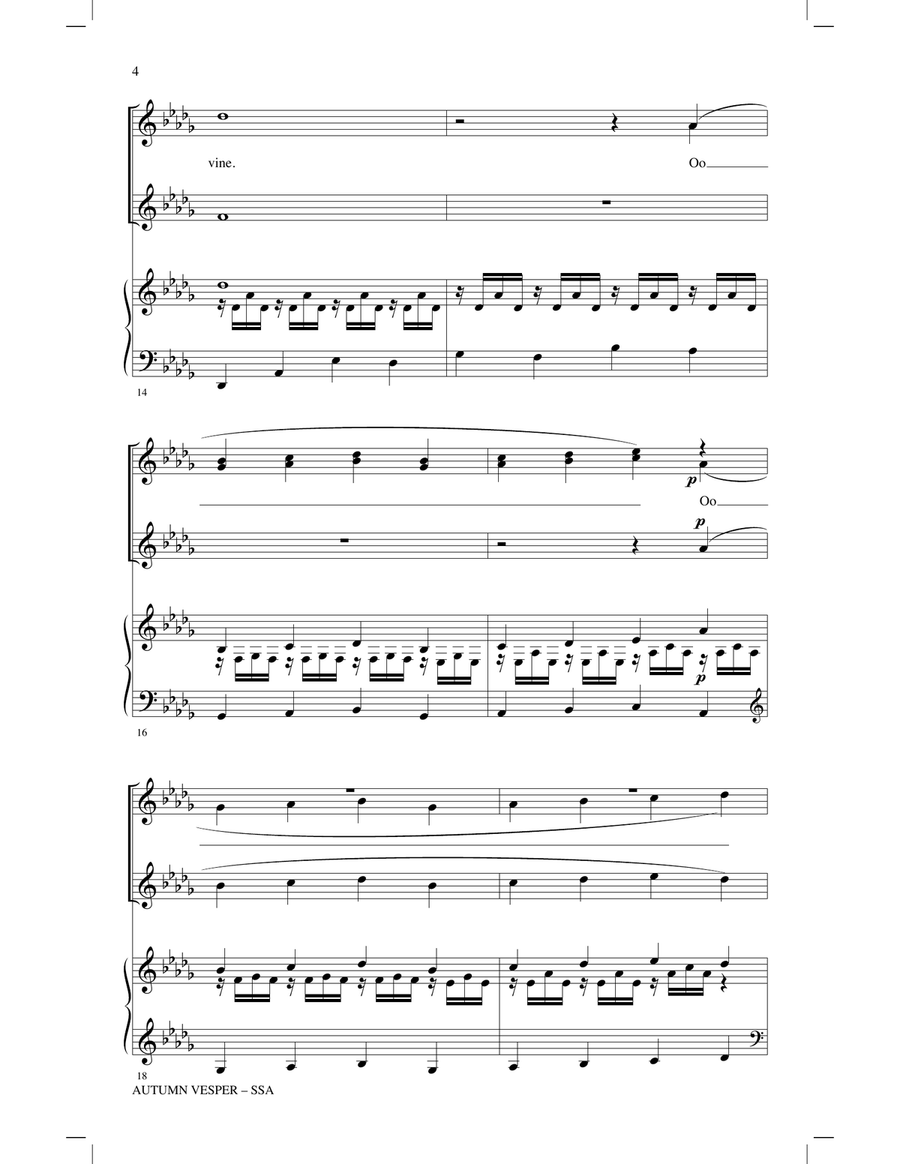 Autumn Vesper Autumn Vesper SSA scores gallery preview page 3