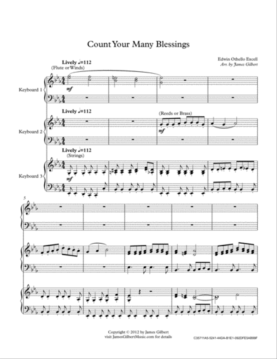 Count Your Many Blessings Small Ensemble scores gallery preview page 2