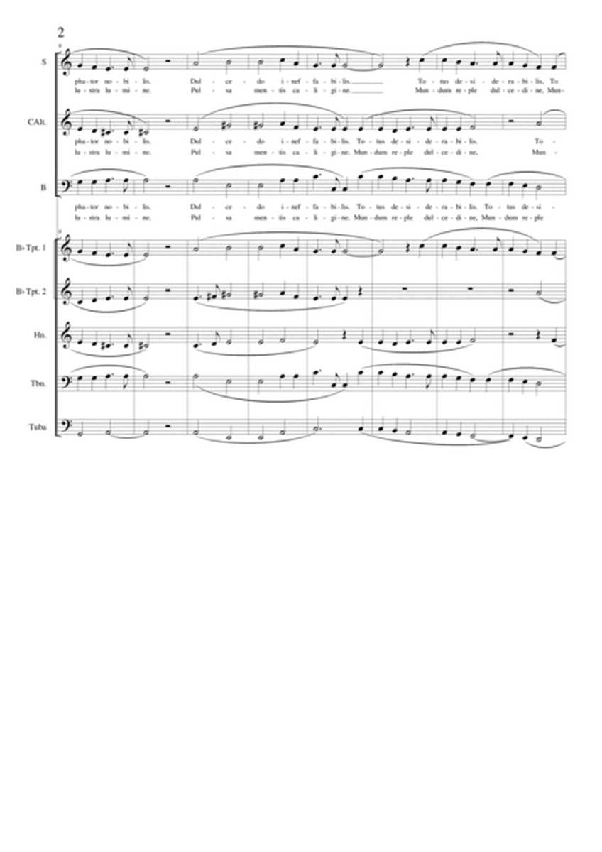 Jesu Rex Admirabilis - Palestrina (16th century) Arr. by Graham Dickson-Place SAB and Brass Choir image number null