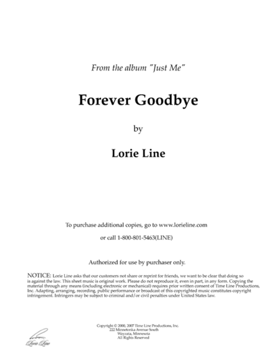 Forever Goodbye Forever Goodbye Piano Solo scores gallery preview page 1