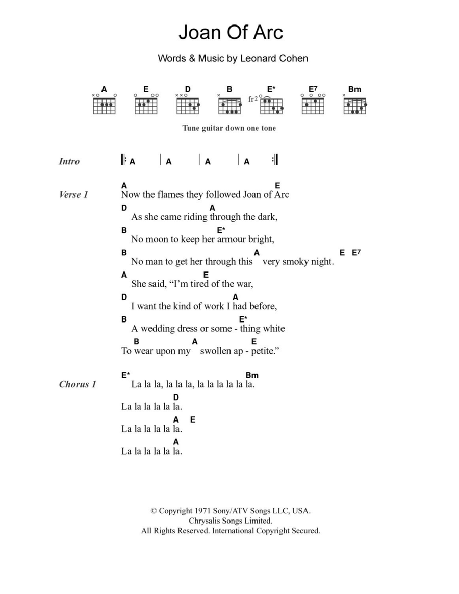 Joan Of Arc Joan Of Arc Acoustic Guitar scores gallery preview page 1