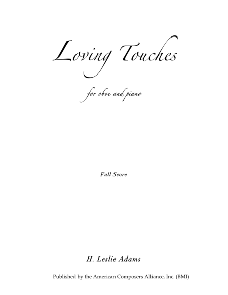 [Adams] Loving Touches