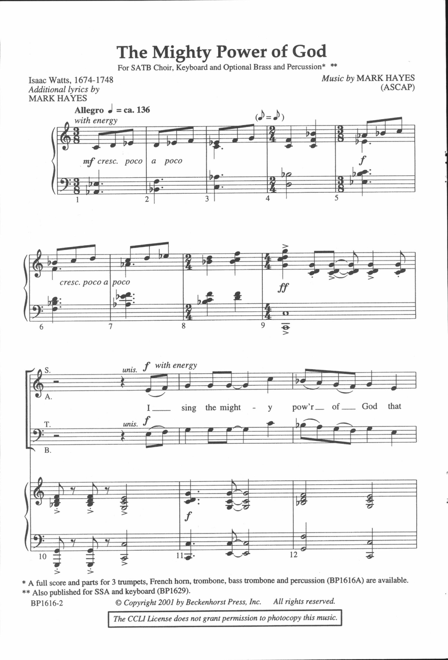 The Mighty Power of God - SATB 4-Part scores gallery preview page 2