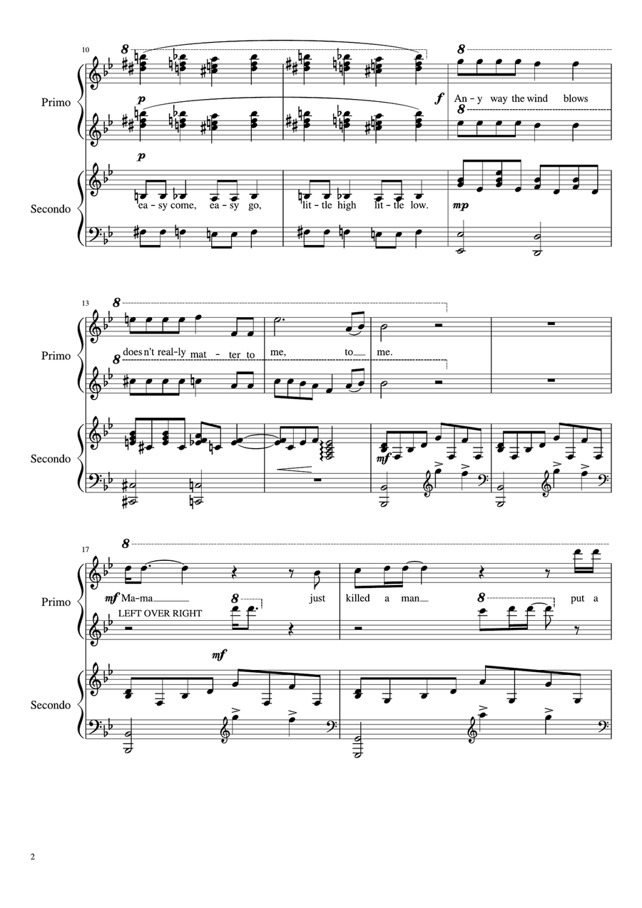 Bohemian Rhapsody Bohemian Rhapsody Piano scores gallery preview page 2