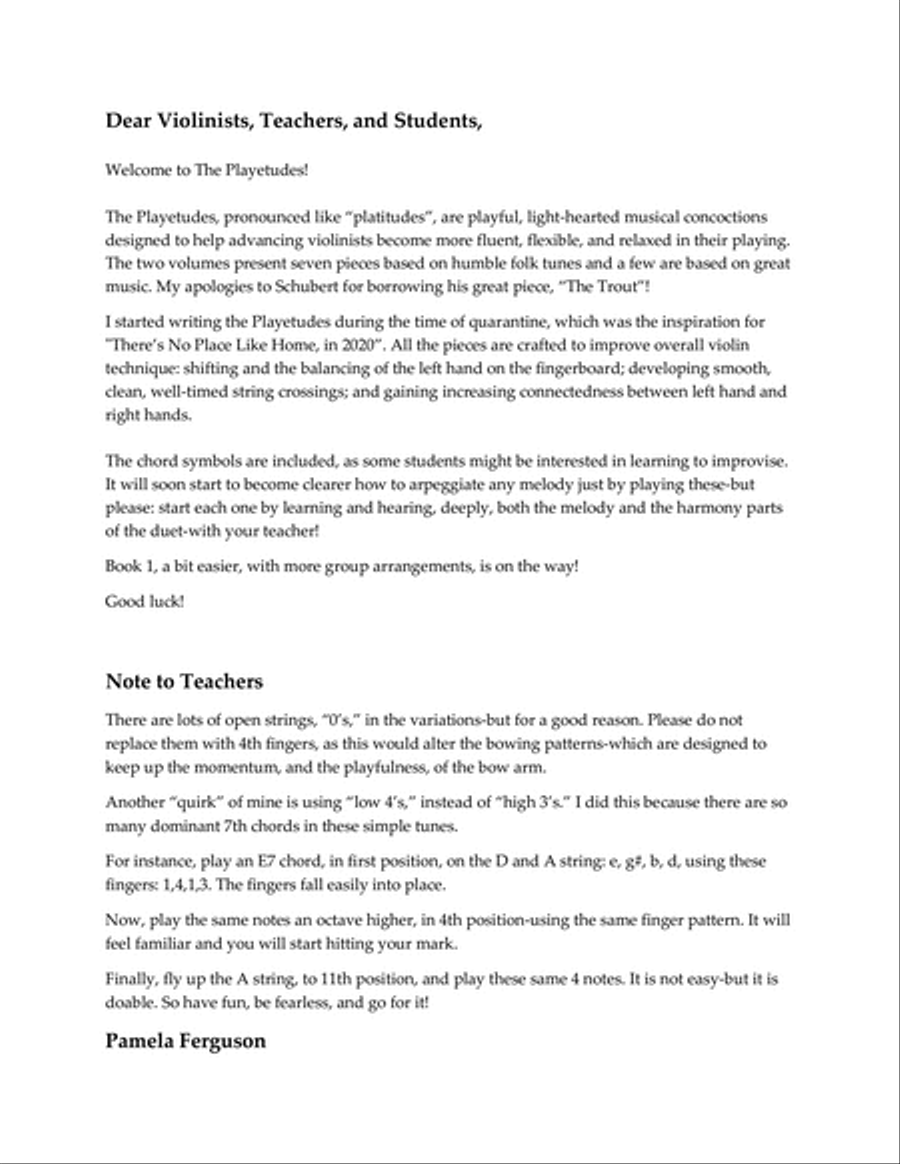 The Playetudes Violin Solo scores gallery preview page 4