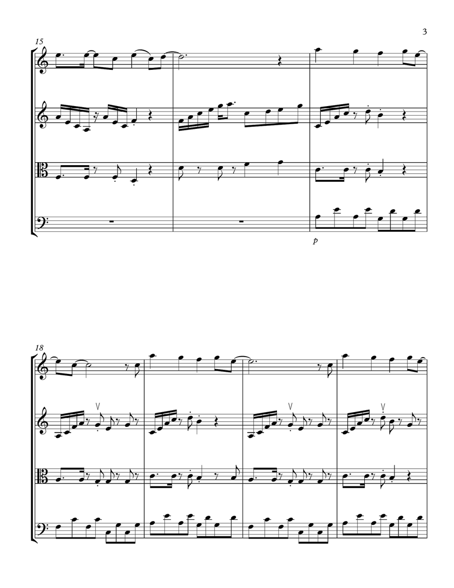 Rather Be String Quartet scores gallery preview page 3