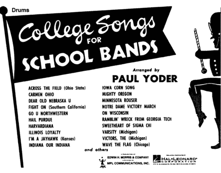 College Songs for School Bands – Drums