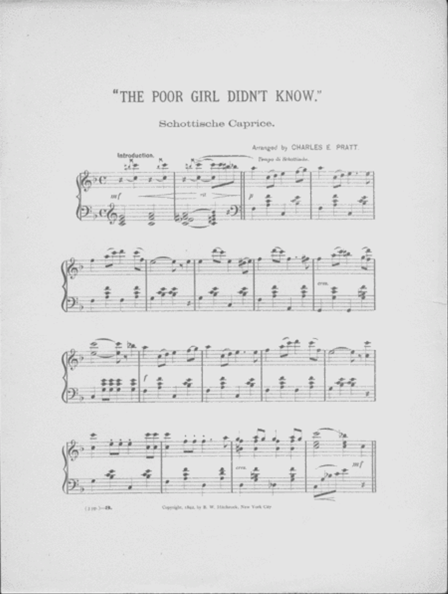 Poor Girl Didn't Know Piano Solo scores gallery preview page 2