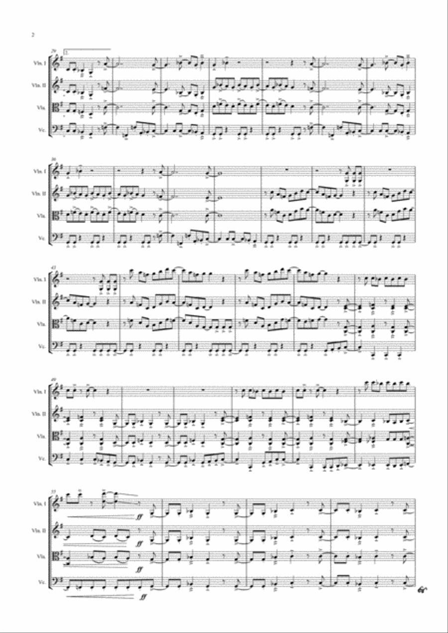 Heaven's On Fire String Quartet scores gallery preview page 2