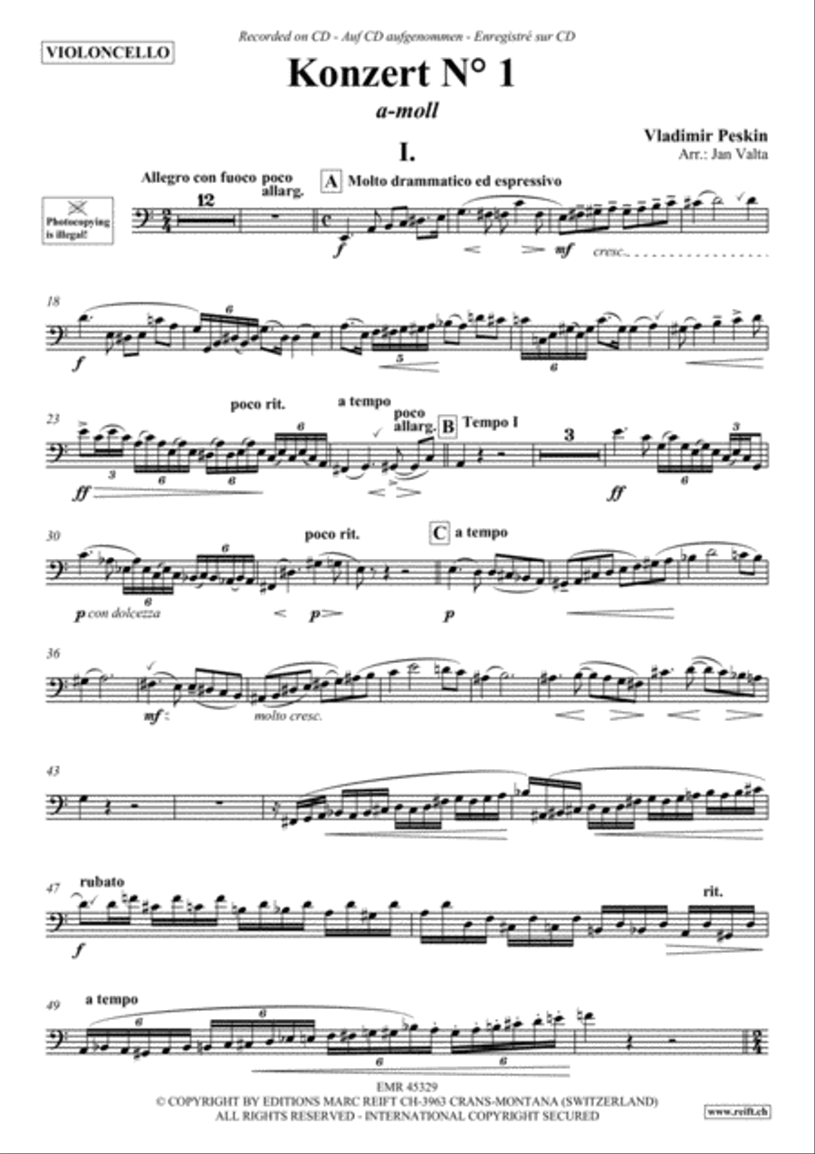 Konzert No. 1 a-moll Piano Accompaniment scores gallery preview page 2