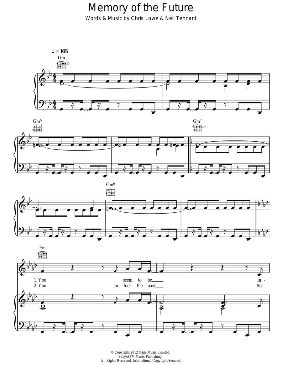 Memory Of The Future Acoustic Guitar scores gallery preview page 1