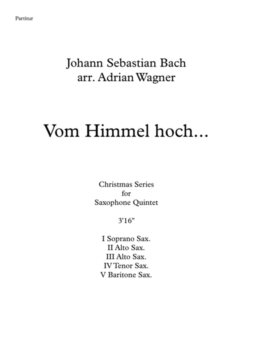 "Vom Himmel hoch..." (Johann Sebastian Bach) Saxophone Quintet arr. Adrian Wagner image number null