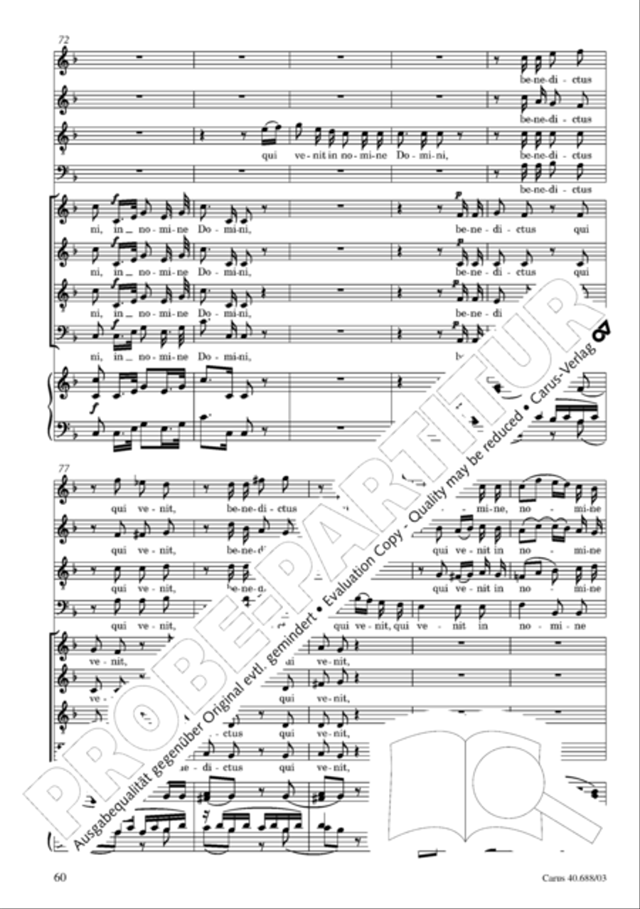 Mass in C Major 4-Part scores gallery preview page 61