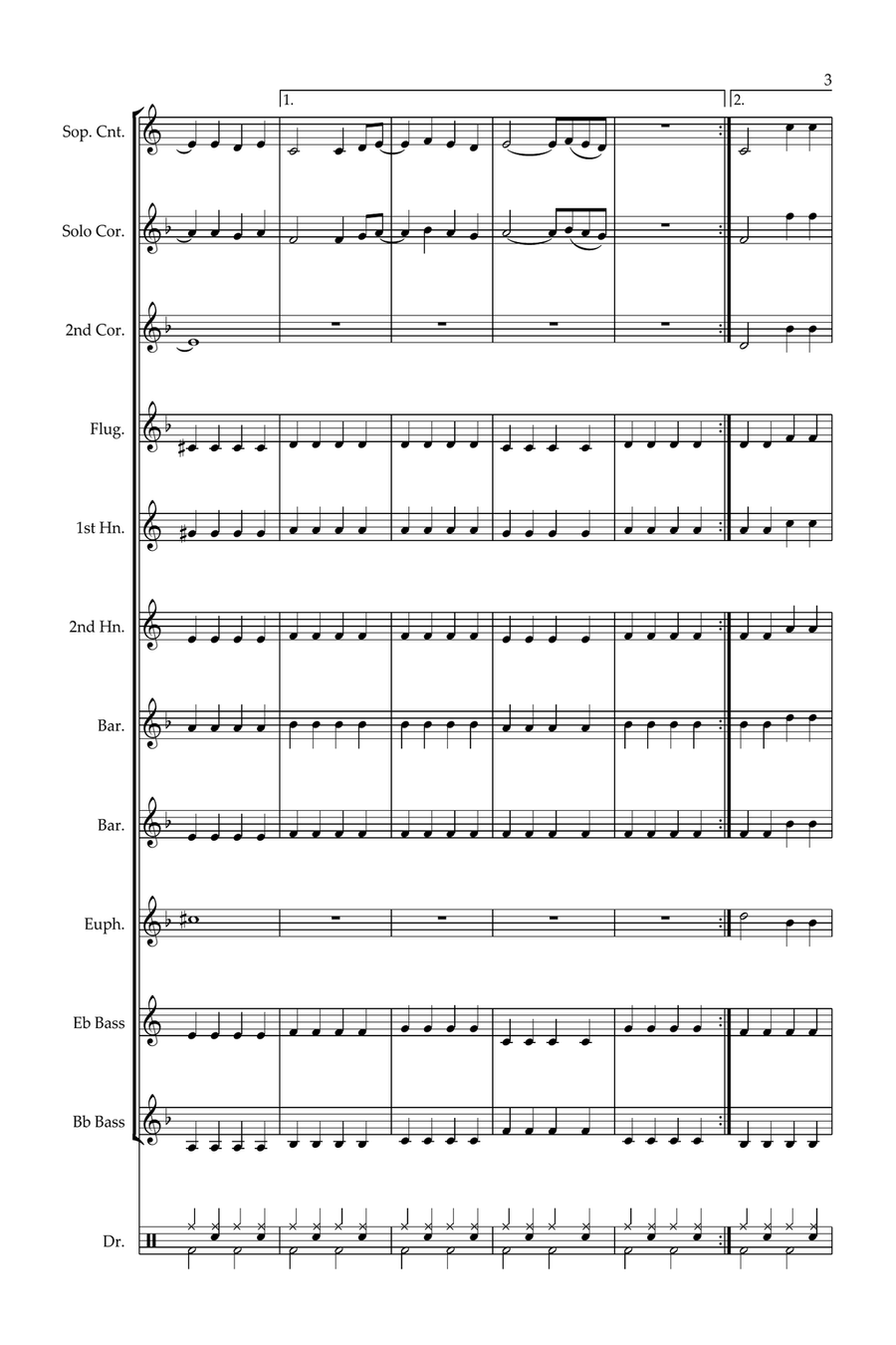 Mr. Blue Sky Brass Ensemble scores gallery preview page 3